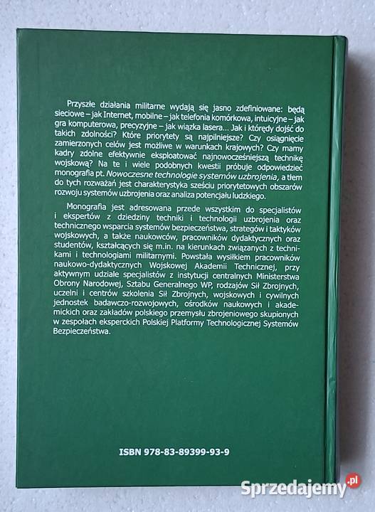 Nowoczesne technologie systemów uzbrojenia Warszawa