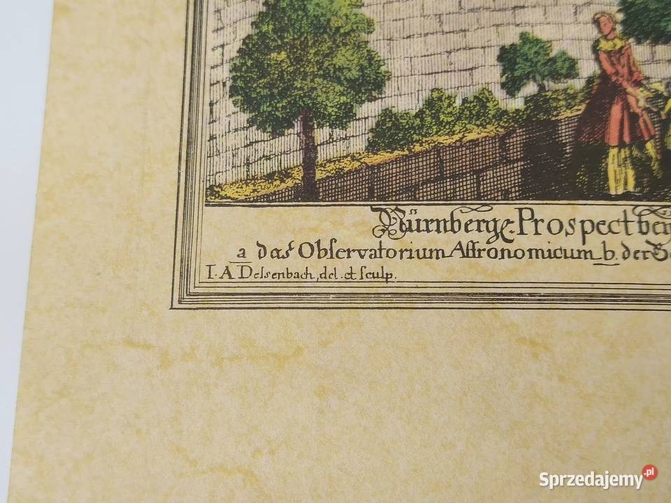 Miedzioryt JA Desenbach grafika z XVIII wieku śląskie Bytom