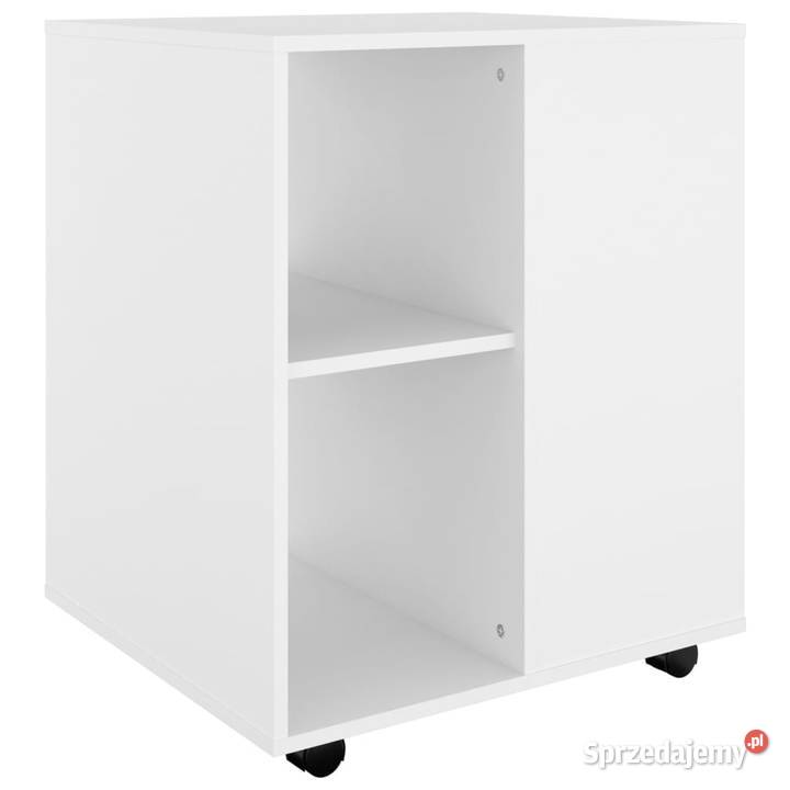 Szafka na kółkach biała 60x53x72 materiał