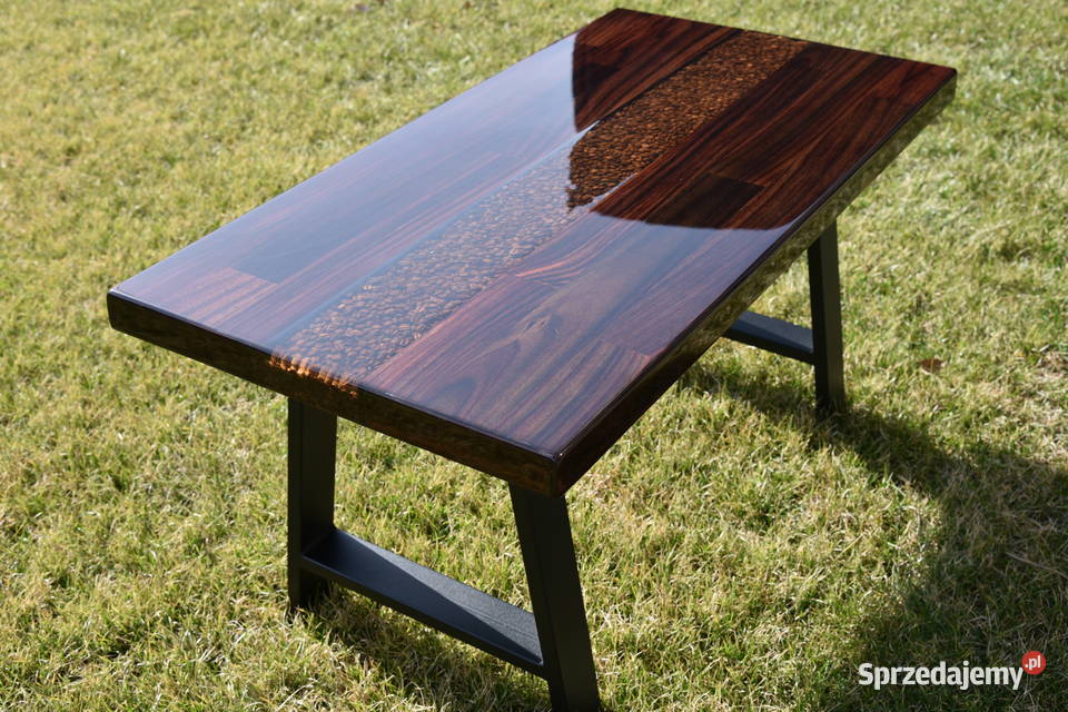 Stolik kawowy palisander coffee table epoxy wielkopolskie