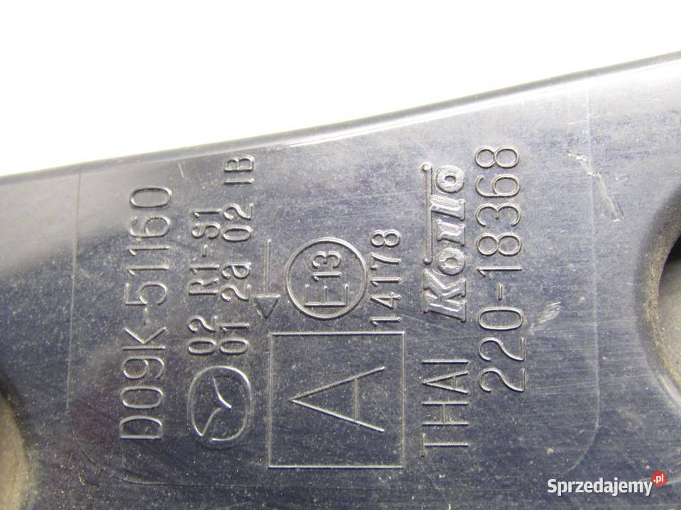 LAMPA TYLNA LEWY TYŁ MAZDA 2 DJ D09K51160 osobowe