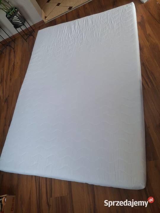 Materac 140x200 pianka kokos nowy pokrowiec 12 biały Brenna