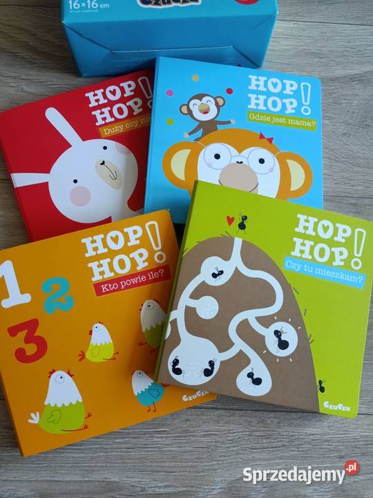 CzuCzu Hop Hop 4 książeczki edukacyjne 12m+ Edukacyjne mazowieckie sprzedam