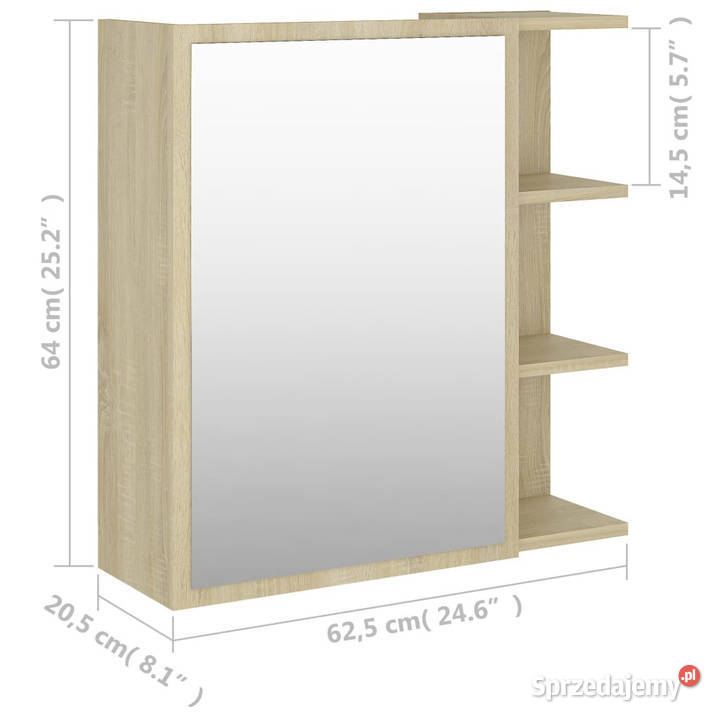Szafka łazienkowa dąb sonoma 625x205x64 WM803311 Warszawa sprzedam