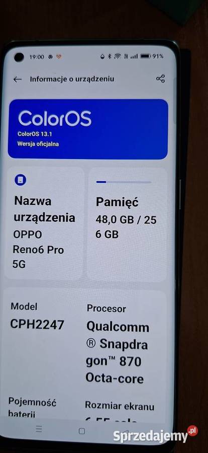 Telefon OPPO Reno 6Pro 5G Dual Sim Okazja świętokrzyskie Kielce