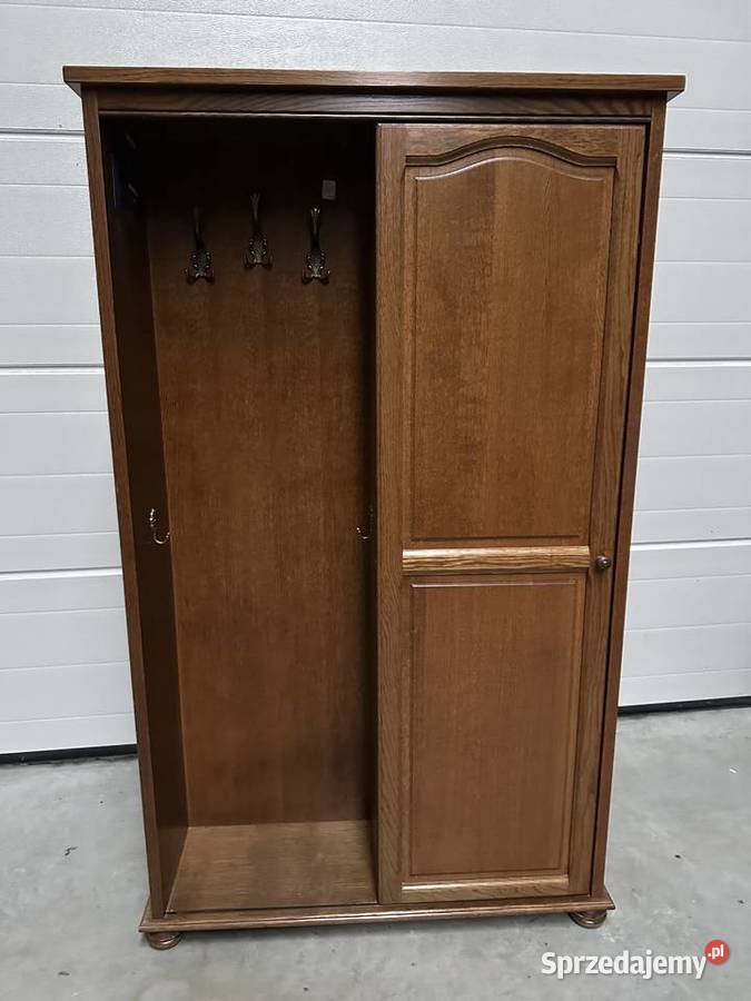 Dębowa garderoba wieszak lustro wielkopolskie Sławoszewek
