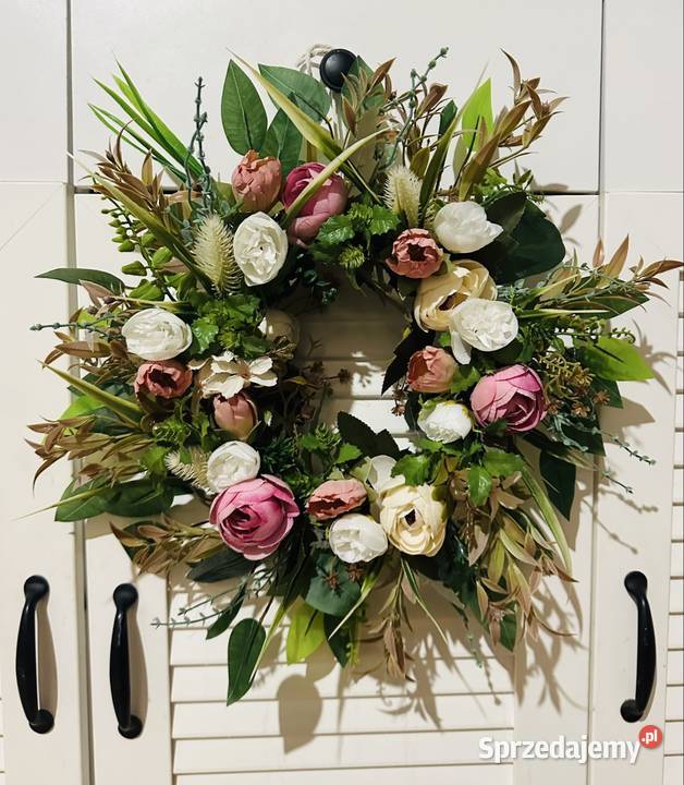 Wianek na drzwi piękny Sielski handmade mazowieckie Przysucha