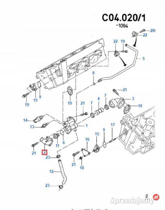 PRZEWÓD RURA TERMOSTATU FORD SCORPIO 9498 29 sprzedam