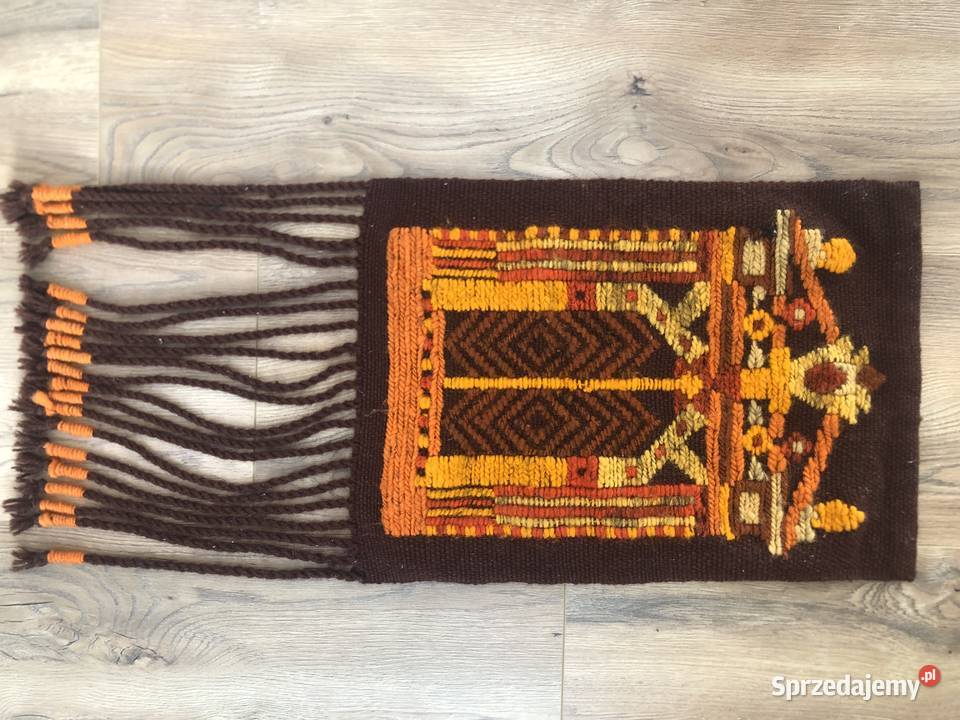 Wełniany kilim Cepelia lata 70 XX w Vintage PRL Kraków