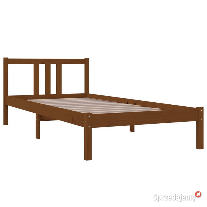 Rama łóżka miodowy brąz lite drewno 90 x 200