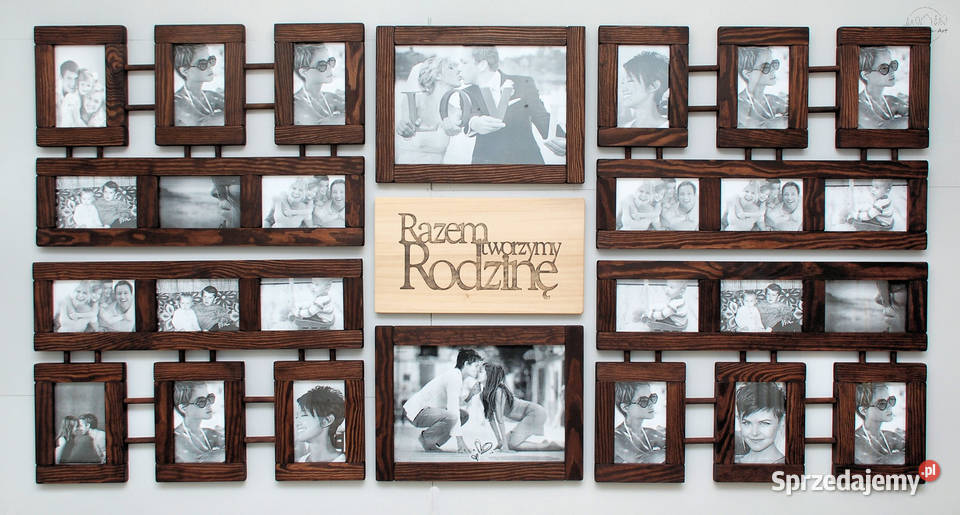 Galeria Ścienna drewniane ramki na zdjęcia pomorskie Gdynia sprzedam
