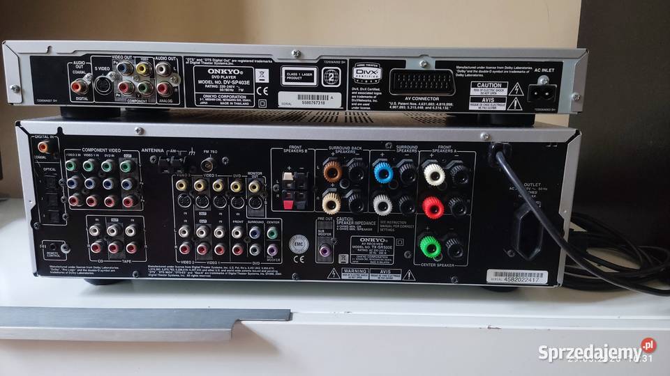 Amplituner i DVD ONKYO TXSR503E Dvd DVSP403E wielkopolskie Poznań