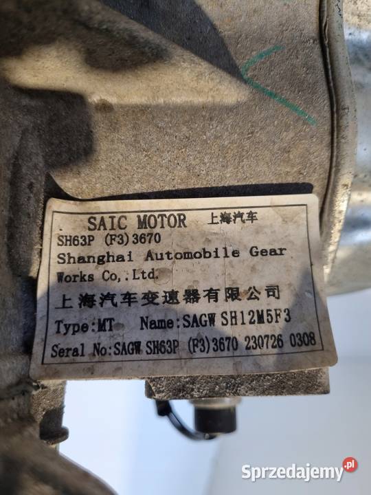 SKRZYNIA BIEGÓW MG ZS 15 16V VTi manualna MANUAL Chełm