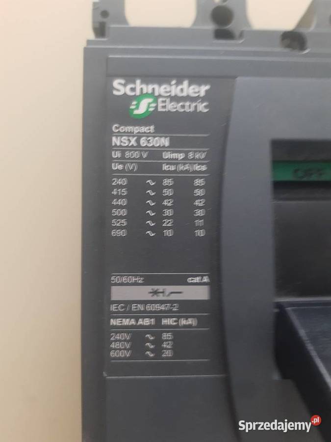Wyłącznik Schneider NSX 630N Produkcja Lelów