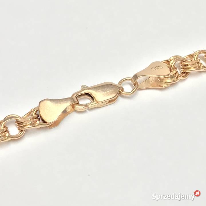Złoty ŁAŃCUSZEK męski 14K piękny GARIBALDI 57 mazowieckie Warszawa