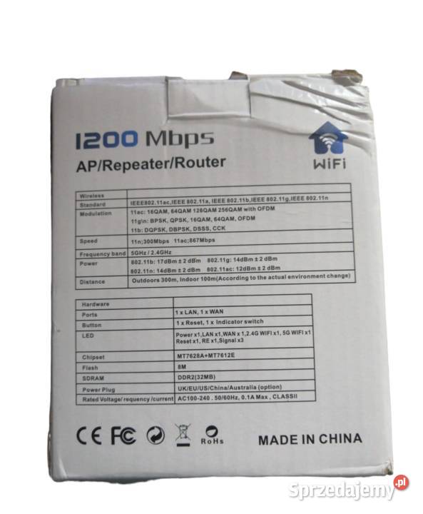 Repeater WIFI wzmacniacz sygnału 24Ghz5Ghz Zawiercie