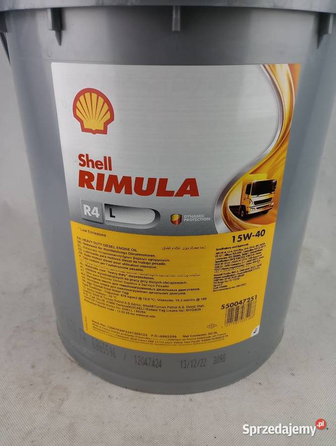 Shell Rimula R4L 15W40 20L Silnikowy Józefin