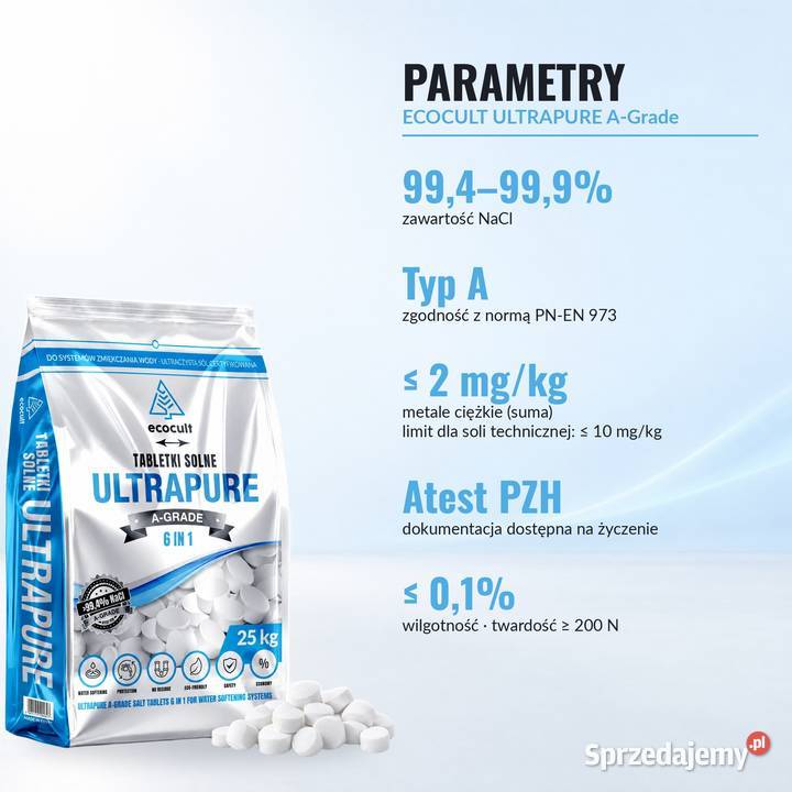 Tabletki solne ULTRAPURE AGRADE paleta 1000 1249 Warszawa