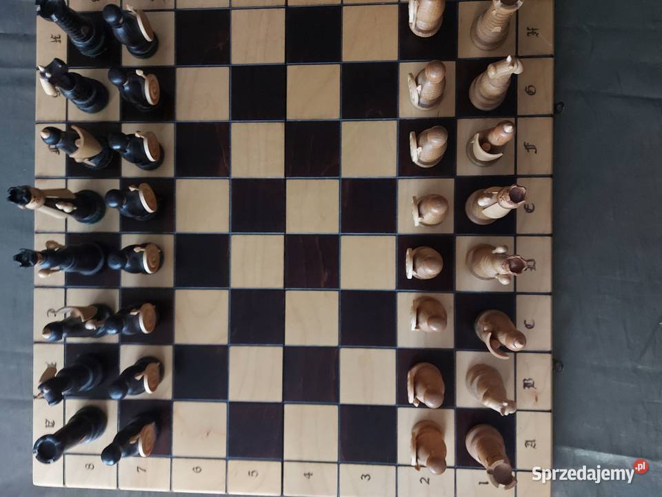 Wielkie szachy drewniane 56x56 śląskie Sosnowiec