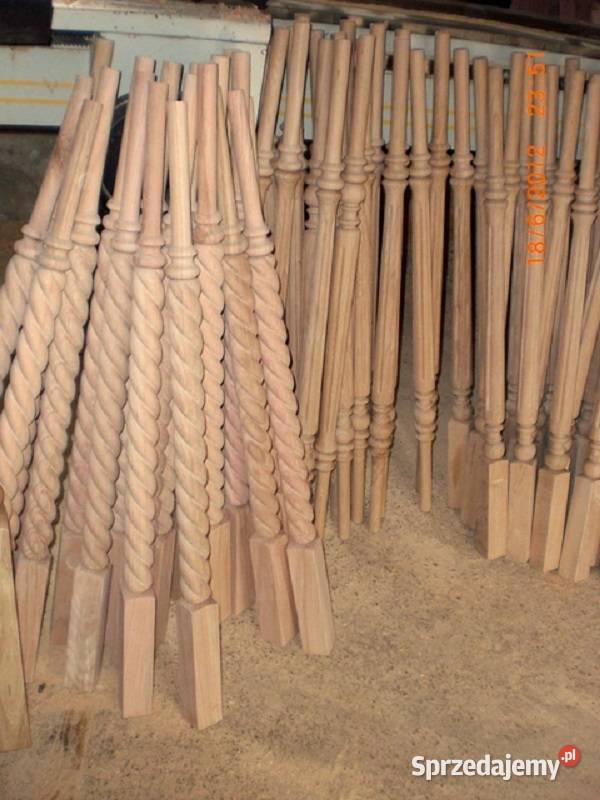 Tralki drewniane toczone DREWNO CHROM METAL Lubań