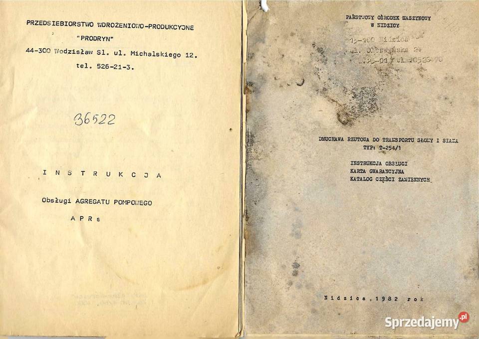 Instrukcje Obsługi i Montażu Maszyn Rolniczych Rydułtowy