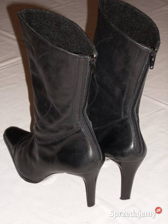 HED skórzane kozaki Zamek z tyłu 40 skóra Nowy Sącz