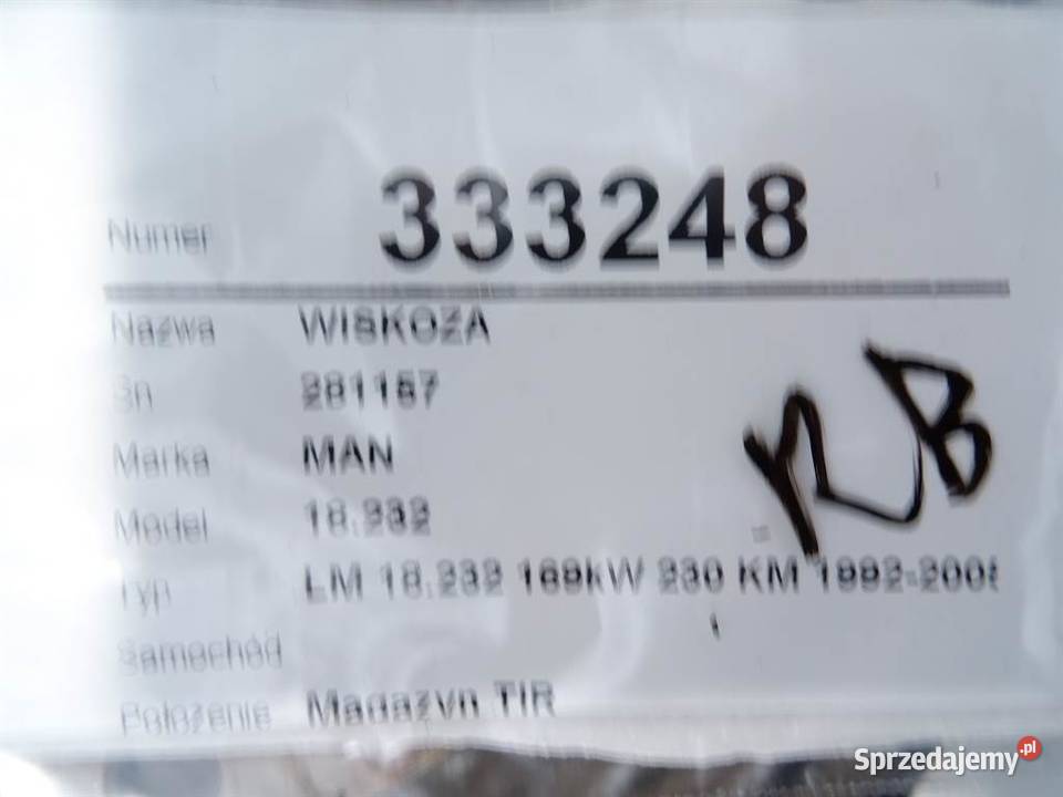 WISKOZA MAN M90 18 230 281157 8898 sprzedam