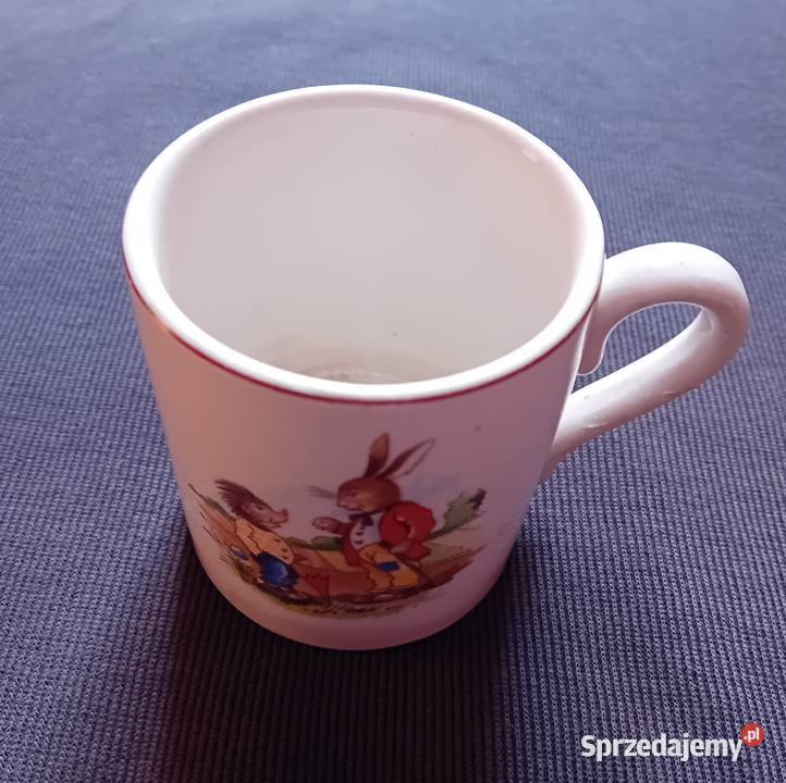 Fajansowy kubek dzieci dekoracja bajkowa Porcelana i szkło