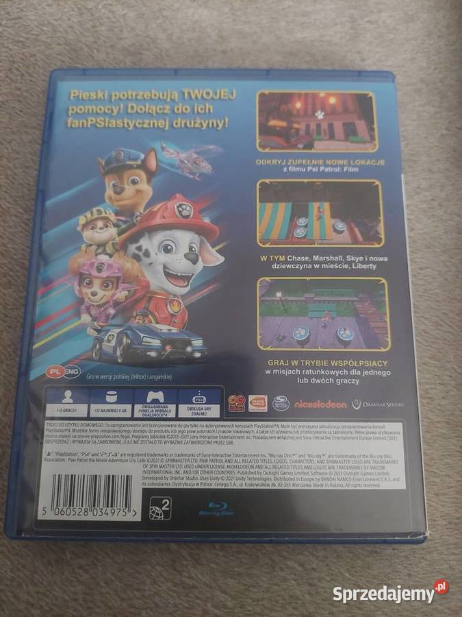 Gra na 4 Psi patrol Miasto przygód wzywa dla dzieci Gry na konsole