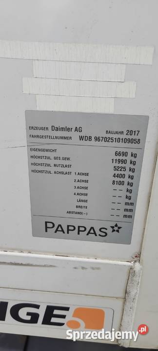 Mercedes Atego 12 DMC winda kontener dolnośląskie Trzebnica