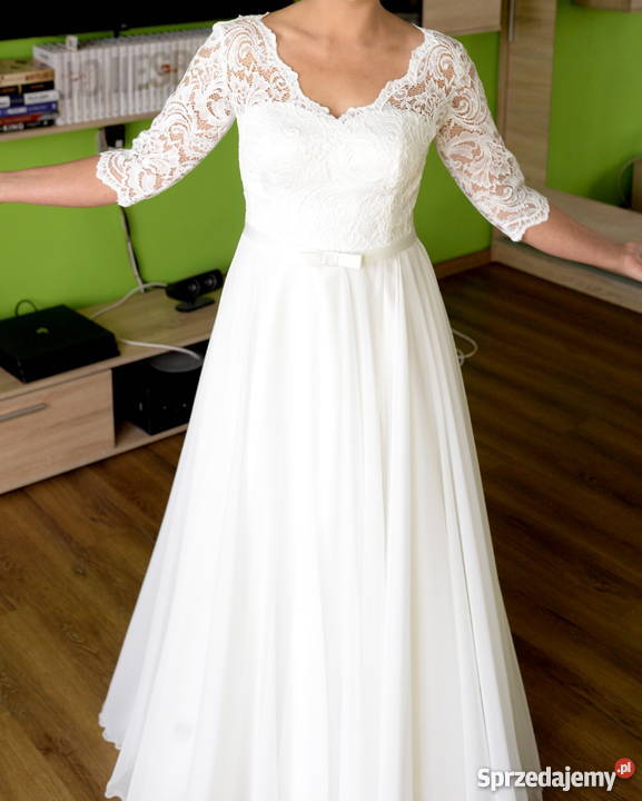 Suknia ślubna klasyczna i wygodna r3840 Będzin