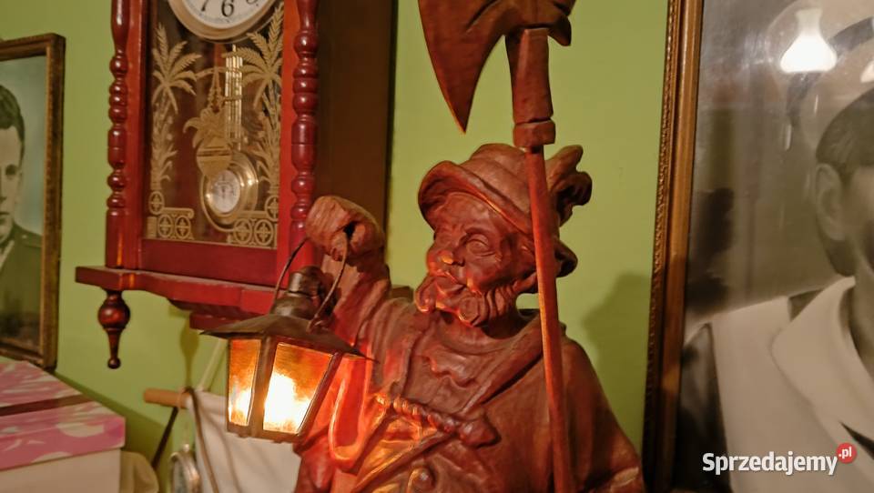 Niespotykana rzeźba figura latarnika halabardnik Krosno