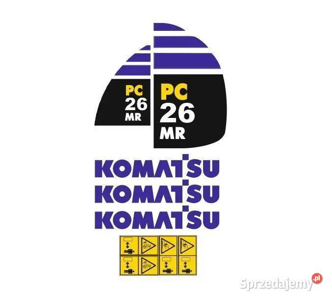Naklejki oklejenie naklejka KOMATSU PC26MR Motoryzacja Janików