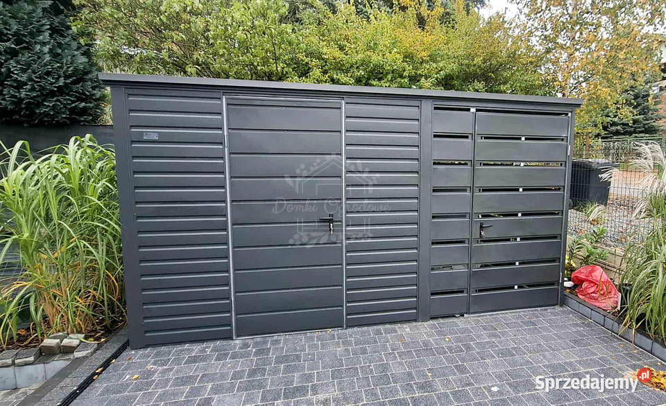 Schowek domek ogrodowy 3x2m wiata 15m antracyt Zamysłów