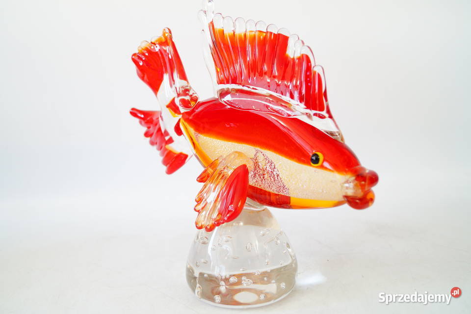 Figura szklana figura Murano style ryba rybka Gizałki