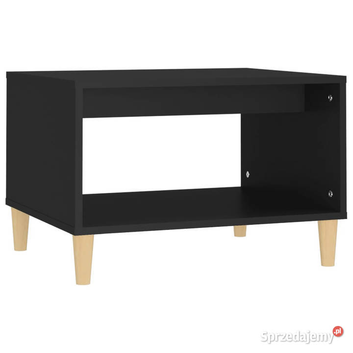 Stolik kawowy czarny 60x50x40 materiał