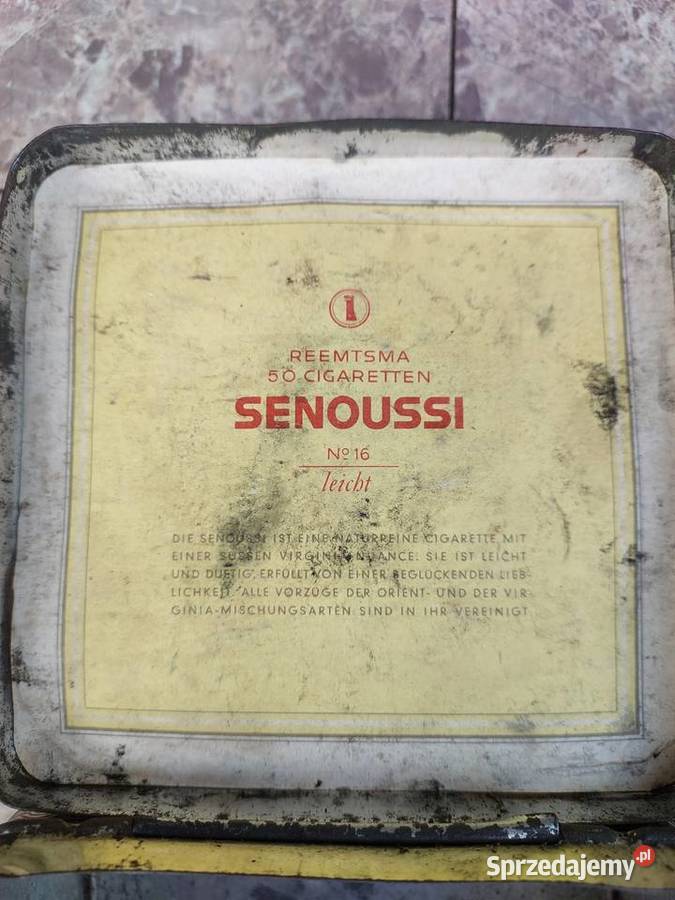 Stare kolekcjonerskie pudełko blaszane na papier pomorskie Tczew