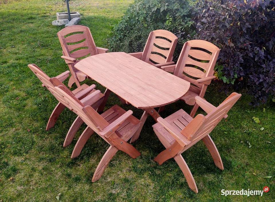 Krzesło ogrodowe drewniane składane tarasowe X Krzesła ogrodowe Kalety