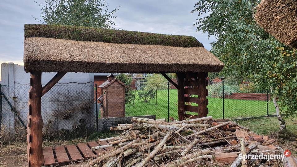 Drewutnia trzcina strzecha altana ogrodowa z Drewutnie Konin