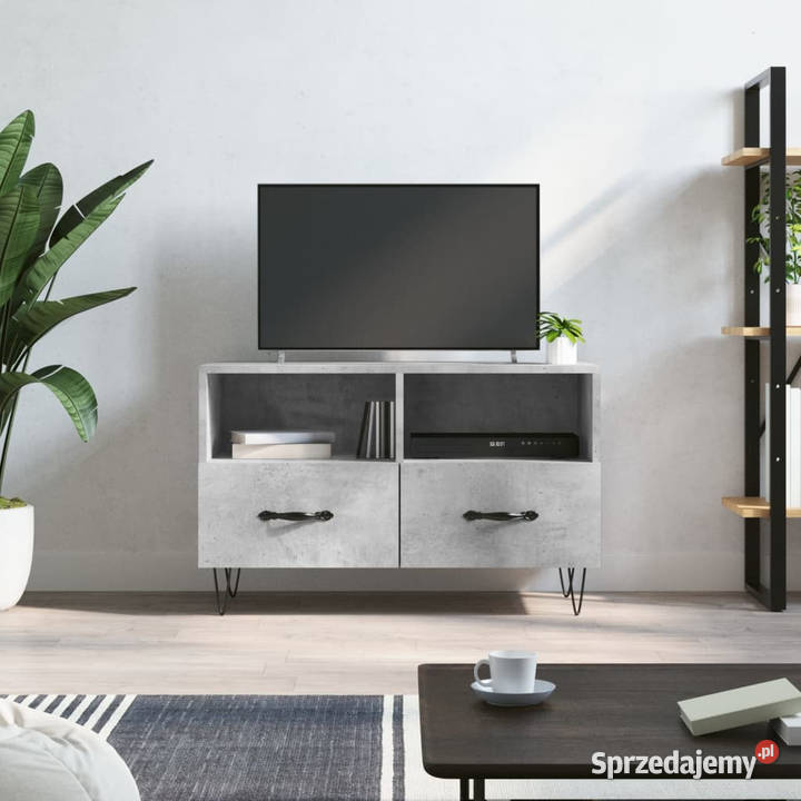 Szafka pod TV szarość betonu 80x36x50 WM828968 Warszawa sprzedam