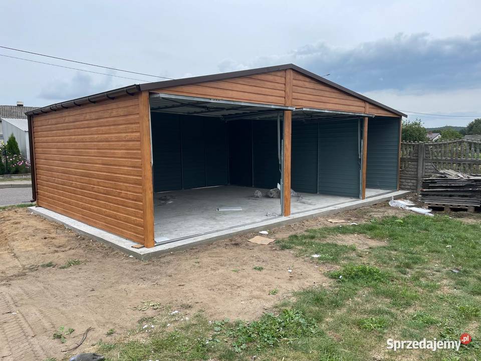 Garaż Blaszany dwustanowiskowy 8x6 wiata