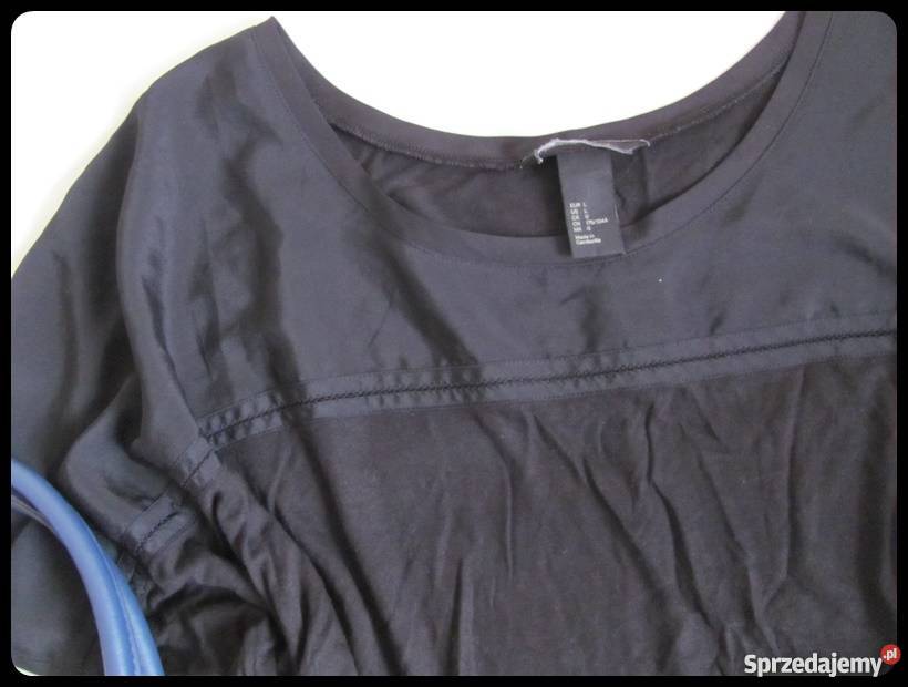 HM czarna bluzka ciekawy krój rozmiar Płock sprzedam