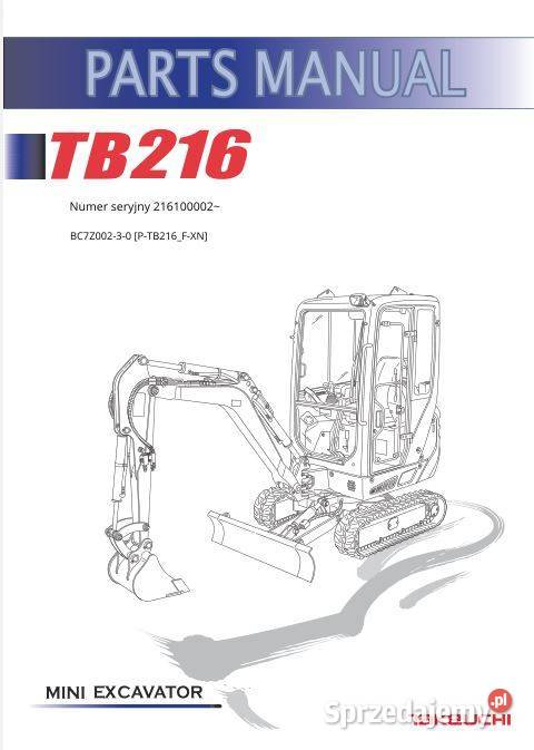 Takuchi TB216 katalog części świętokrzyskie Kielce