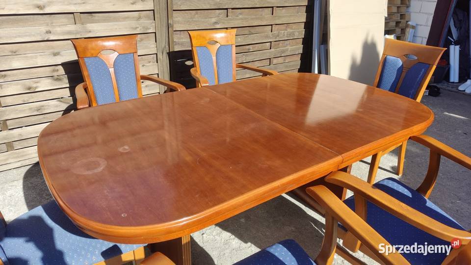 Stół KLOSE rozkładany duży do 360 6 krzeseł Warszawa