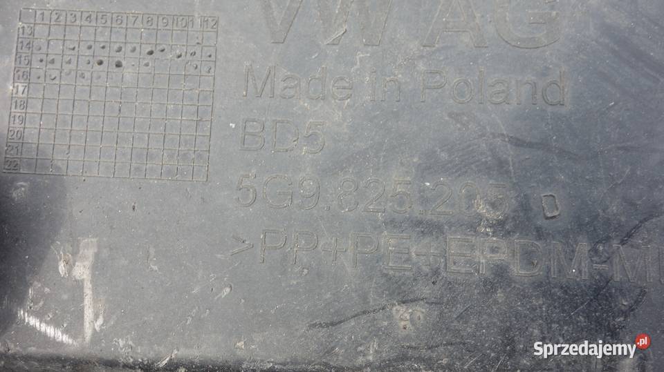 OSŁONA PODWOZIA PRAWY TYŁ VW GOLF VII 7 Ruda Śląska