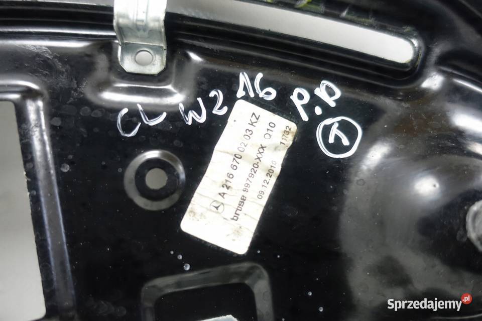 Mercedes C216 W216 PODNOŚNIK SZYBY prawy przód Janów