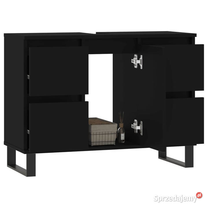 Szafka łazienkowa czarna 80x33x60 materiał mazowieckie Warszawa