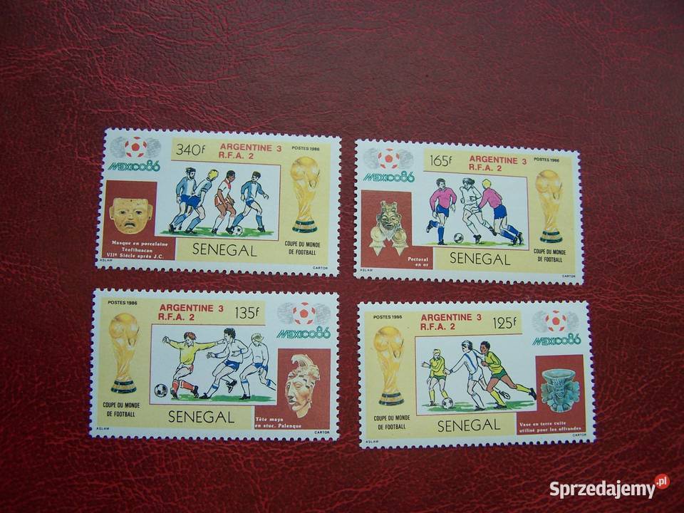 Senegal 1986 MNH Mi 88184 B Sport Piłka Nożna MŚ Filatelistyka Antyki, Sztuka, Kolekcje śląskie Tychy