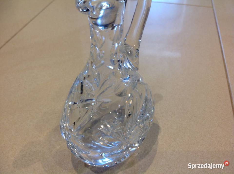 Karafka Kryształowa na Ocet Oliwe Antyki, Sztuka, Kolekcje Nowa Sól