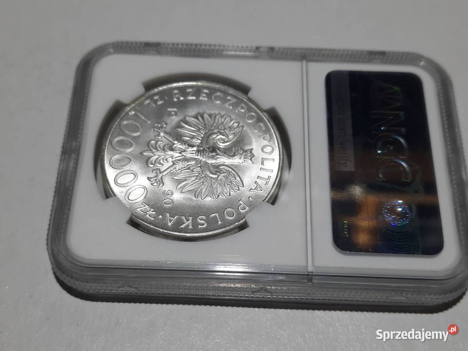 MONETA 100000 złotych 1990 typ A Solidarność UNC
